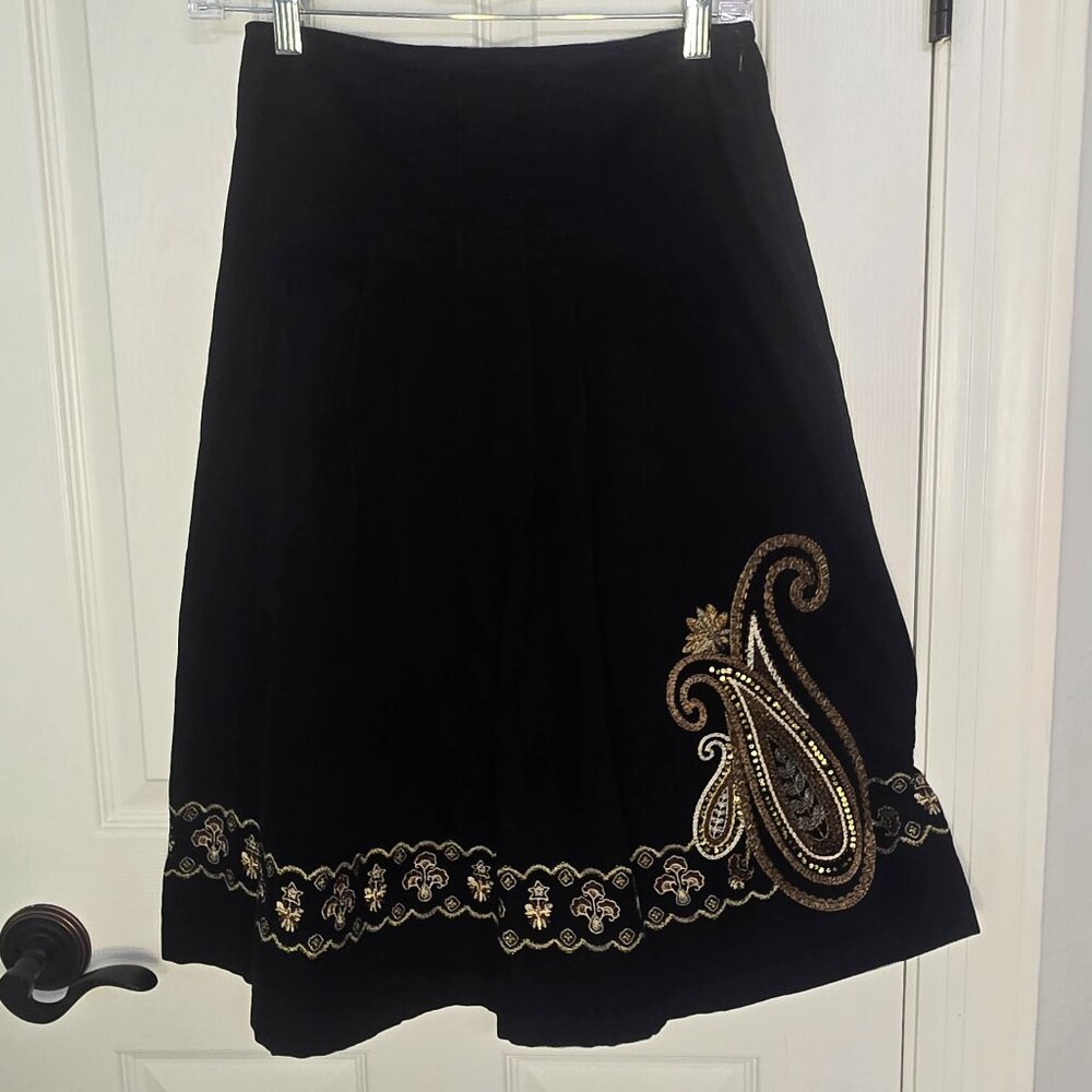 Harold's Black Corduroy Skirt